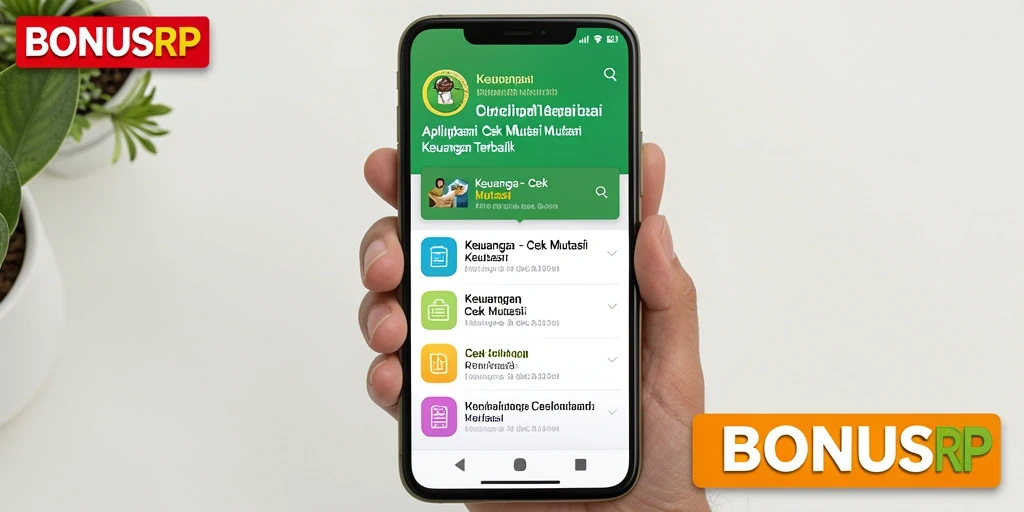 Antarmuka aplikasi BONUSRP untuk cek mutasi keuangan.