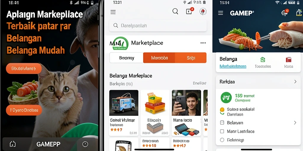 Antarmuka GAMERP yang menarik dan mudah digunakan untuk belanja.