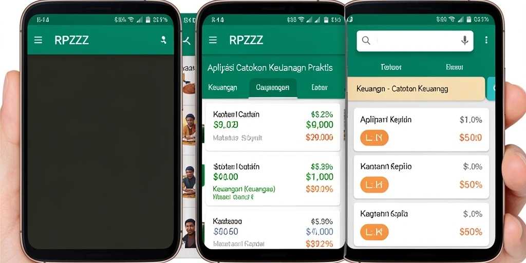 Tampilan antarmuka RPZZZ yang sederhana dan fungsional untuk Catatan Keuangan.