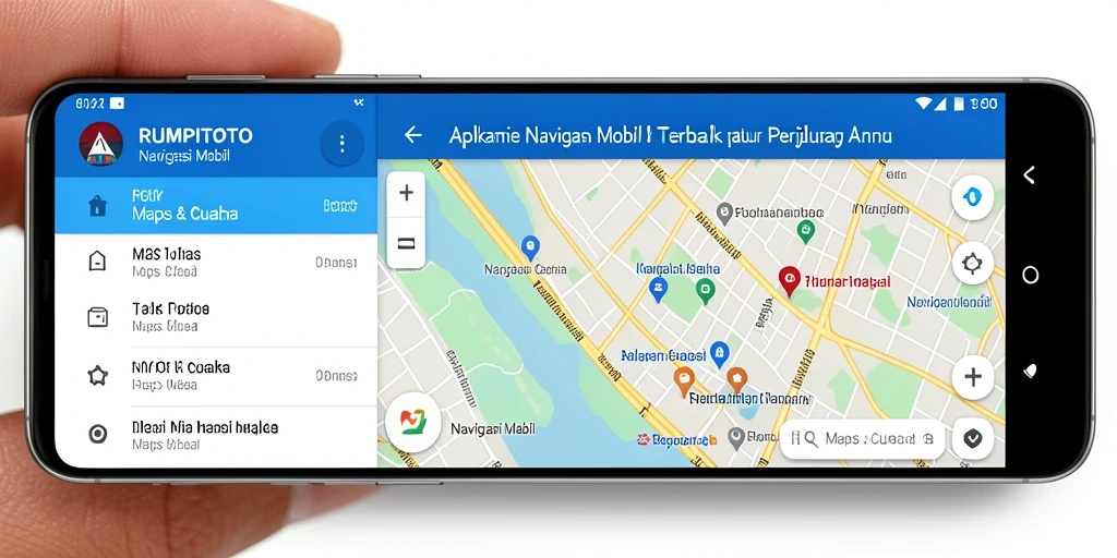Antarmuka RUMPITOTO yang sederhana dan fungsional untuk Navigasi Mobil.