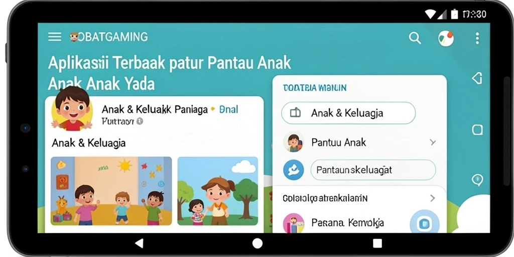 Screenshot utama menunjukkan antarmuka pengguna SOBATGAMING yang memudahkan pantauan anak.
