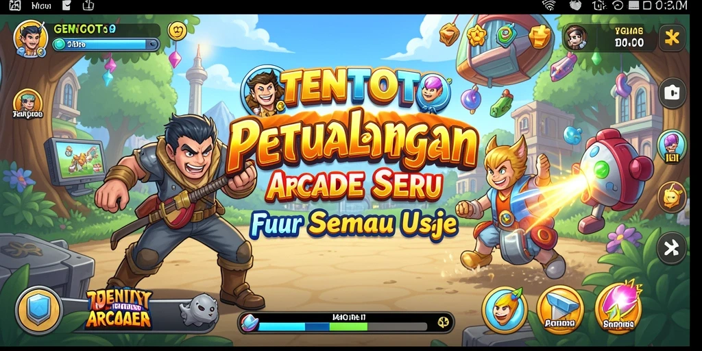 Antarmuka permainan TENTOTO yang penuh warna dan menarik.